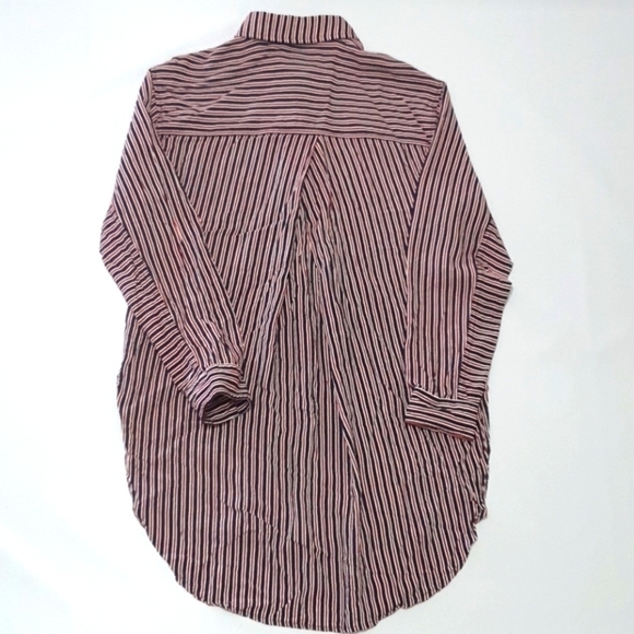 Anthropologie Maeve Pinstripe Red Black Tunic - Picture 5 of 10